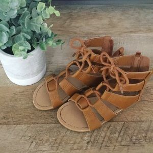 Cognac Gladiator Sandals